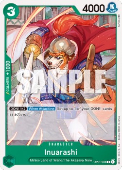 Inuarashi (OP01-034) (V.1) - Romance Dawn (Common) [OP01-034] - JotaCards - Tu Tienda de TCG
