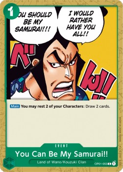 You Can Be My Samurai!! (OP01-055) - Romance Dawn (Common) [OP01-055] - JotaCards - Tu Tienda de TCG