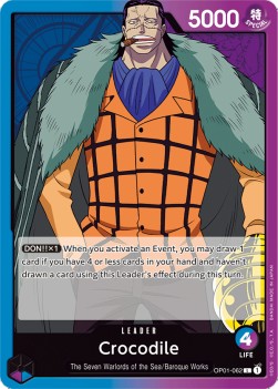 Crocodile (OP01-062) (V.1) - Romance Dawn (Leader) [OP01-062] - JotaCards - Tu Tienda de TCG