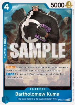 Bartholomew Kuma (OP01-074) - Romance Dawn (Rare) [OP01-074] - JotaCards - Tu Tienda de TCG