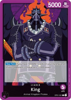 King (OP01-091) (V.1) - Romance Dawn (Leader) [OP01-091] - JotaCards - Tu Tienda de TCG