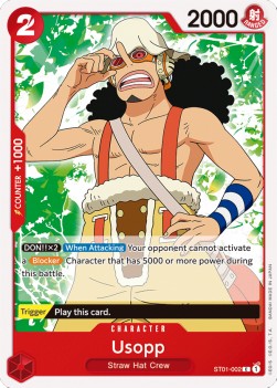 Usopp (ST01-002) (V.1) - Starter Deck: Straw Hat Crew (Common) [ST01-002] - JotaCards - Tu Tienda de TCG
