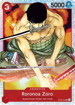 Roronoa Zoro (ST01-013) (V.1) - Starter Deck: Straw Hat Crew (Super Rare) [ST01-013] - JotaCards - Tu Tienda de TCG