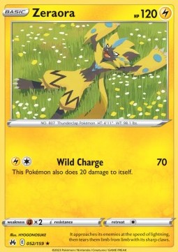 Zeraora - Crown Zenith (Rare) [CRZ-052] - JotaCards - Tu Tienda de TCG