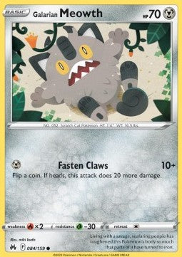 Galarian Meowth - Crown Zenith (Common) [CRZ-084] - JotaCards - Tu Tienda de TCG