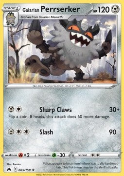 Galarian Perrserker - Crown Zenith (Rare) [CRZ-085] - JotaCards - Tu Tienda de TCG