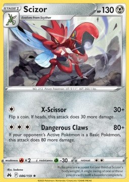 Scizor - Crown Zenith (Rare) [CRZ-086] - JotaCards - Tu Tienda de TCG