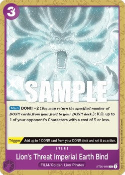 Lion's Threat Imperial Earth Bind (ST05-016) - Starter Deck: ONE PIECE FILM edition (Common) [ST-05-016] - JotaCards - Tu Tienda de TCG