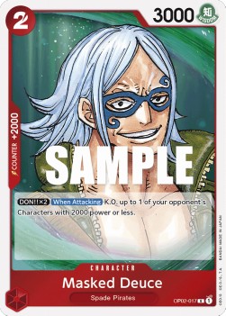 Masked Deuce (OP02-017) (V.1) - Paramount War (Rare) [OP02-017] - JotaCards - Tu Tienda de TCG