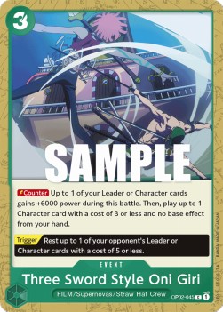 Three Sword Style Oni Giri (OP02-045) - Paramount War (Common) [OP02-045] - JotaCards - Tu Tienda de TCG