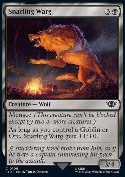 Snarling Warg - The Lord of the Rings: Tales of Middle-earth (Common) [LTR-109] - JotaCards - Tu Tienda de TCG