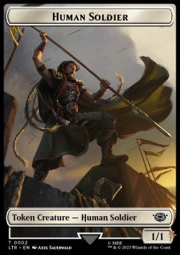 Human Soldier Token (White 1/1) (V.2) - The Lord of the Rings: Tales of Middle-earth: Extras (Token) [XLTR-T02] - JotaCards - Tu Tienda de TCG