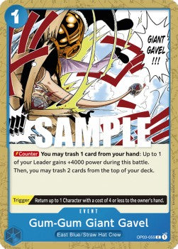 Gum-Gum Giant Gavel (OP03-055) - Pillars of Strength (Common) [OP03-055] - JotaCards - Tu Tienda de TCG