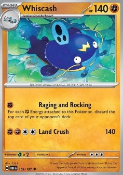 Whiscash - Obsidian Flames (Uncommon) [OBF-109] - JotaCards - Tu Tienda de TCG