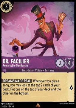 Dr. Facilier - Remarkable Gentleman - The First Chapter (Rare) [1TFC-39] - JotaCards - Tu Tienda de TCG