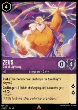 Zeus - God of Lightning - The First Chapter (Rare) [1TFC-61] - JotaCards - Tu Tienda de TCG