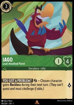 Iago - Loud-Mouthed Parrot - The First Chapter (Rare) [1TFC-80] - JotaCards - Tu Tienda de TCG