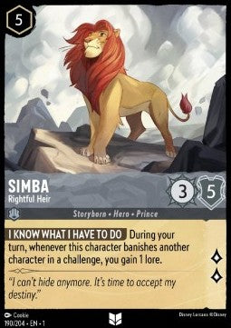 Simba - Rightful Heir - The First Chapter (Uncommon) [1TFC-190] - JotaCards - Tu Tienda de TCG