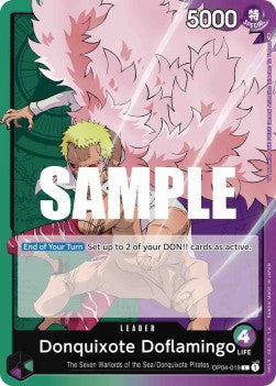 Donquixote Doflamingo (OP04-019) (V.1) - Kingdoms of Intrigue (Leader) [OP04-019] - JotaCards - Tu Tienda de TCG