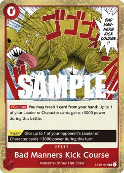 Bad Manners Kick Course (OP04-016) - Kingdoms of Intrigue (Rare) [OP04-016]