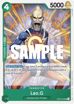 Lao.G (OP04-034) - Kingdoms of Intrigue (Uncommon) [OP04-034] - JotaCards - Tu Tienda de TCG