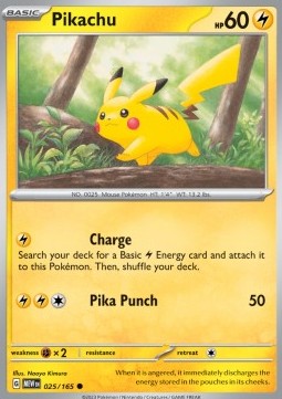 Pikachu - 151 (Common) [MEW-025] - JotaCards - Tu Tienda de TCG