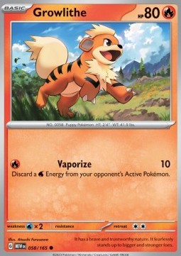 Growlithe - 151 (Common) [MEW-058] - JotaCards - Tu Tienda de TCG