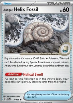 Antique Helix Fossil - 151 (Common) [MEW-153] - JotaCards - Tu Tienda de TCG