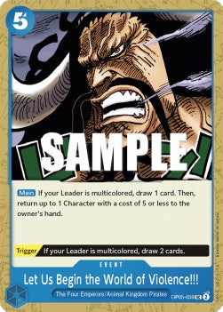 Let Us Begin the World of Violence!!! (OP05-059) - Awakening of the New Era (Uncommon) [OP05-059] - JotaCards - Tu Tienda de TCG