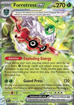 Forretress ex - Paldean Fates (Double Rare) [PAF-002] - JotaCards - Tu Tienda de TCG