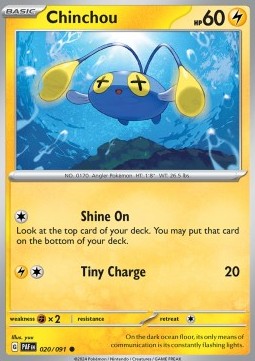 Chinchou - Paldean Fates (Common) [PAF-020] - JotaCards - Tu Tienda de TCG