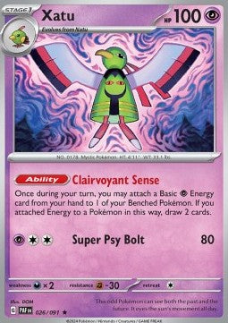 Xatu - Paldean Fates (Rare) [PAF-026] - JotaCards - Tu Tienda de TCG