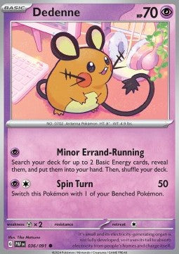 Dedenne - Paldean Fates (Common) [PAF-036] - JotaCards - Tu Tienda de TCG