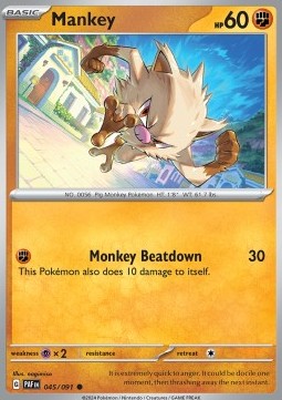Mankey - Paldean Fates (Common) [PAF-045] - JotaCards - Tu Tienda de TCG