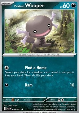 Paldean Wooper - Paldean Fates (Common) [PAF-058] - JotaCards - Tu Tienda de TCG