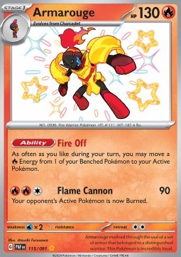 Armarouge - Paldean Fates (Shiny Rare) [PAF-115] - JotaCards - Tu Tienda de TCG