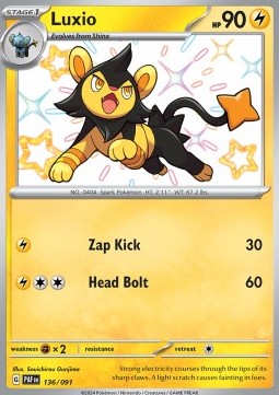 Luxio - Paldean Fates (Shiny Rare) [PAF-136] - JotaCards - Tu Tienda de TCG