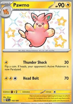 Pawmo - Paldean Fates (Shiny Rare) [PAF-143] - JotaCards - Tu Tienda de TCG