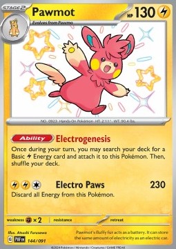 Pawmot - Paldean Fates (Shiny Rare) [PAF-144] - JotaCards - Tu Tienda de TCG