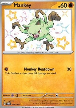 Mankey - Paldean Fates (Shiny Rare) [PAF-169] - JotaCards - Tu Tienda de TCG