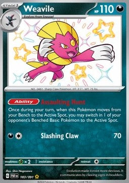 Weavile - Paldean Fates (Shiny Rare) [PAF-183] - JotaCards - Tu Tienda de TCG