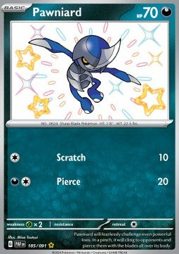 Pawniard - Paldean Fates (Shiny Rare) [PAF-185] - JotaCards - Tu Tienda de TCG
