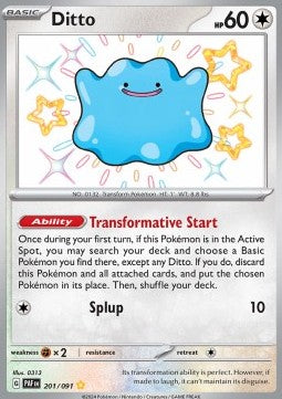 Ditto - Paldean Fates (Shiny Rare) [PAF-201] - JotaCards - Tu Tienda de TCG