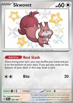 Skwovet - Paldean Fates (Shiny Rare) [PAF-205] - JotaCards - Tu Tienda de TCG