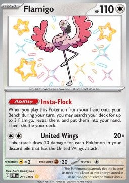 Flamigo - Paldean Fates (Shiny Rare) [PAF-211] - JotaCards - Tu Tienda de TCG