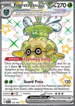 Forretress ex - Paldean Fates (Shiny Ultra Rare) [PAF-212] - JotaCards - Tu Tienda de TCG