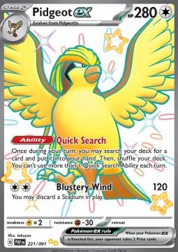 Pidgeot ex - Paldean Fates (Shiny Ultra Rare) [PAF-221] - JotaCards - Tu Tienda de TCG