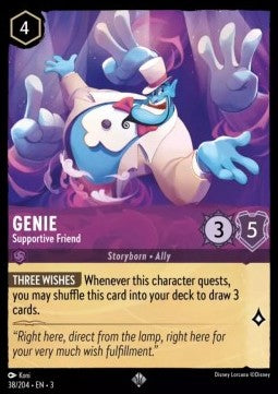 Genie - Supportive Friend - Into the Inklands (Super Rare) [3INK-38] - JotaCards - Tu Tienda de TCG