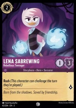 Lena Sabrewing - Rebellious Teenager - Into the Inklands (Common) [3INK-43] - JotaCards - Tu Tienda de TCG