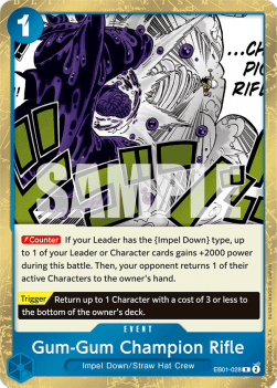 Gum-Gum Champion Rifle (EB01-028) - Memorial Collection (Rare) [EB01-028] - JotaCards - Tu Tienda de TCG